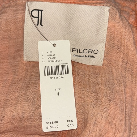 Pilcro Gauze Micro Overalls NWT SZ 4 - Picture 8 of 9